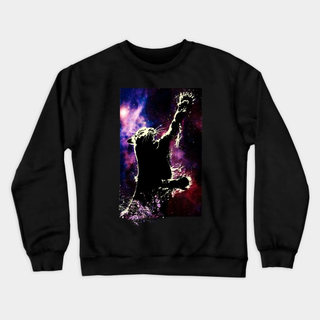 galactic tiger graffiti art Crewneck Sweatshirt by SFDesignstudio